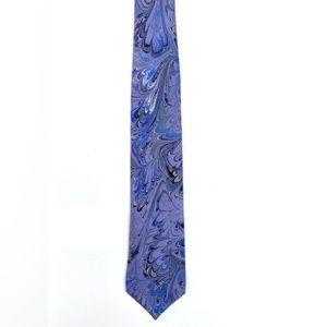 Vintage Golightly Purple Marbled Silk Tie